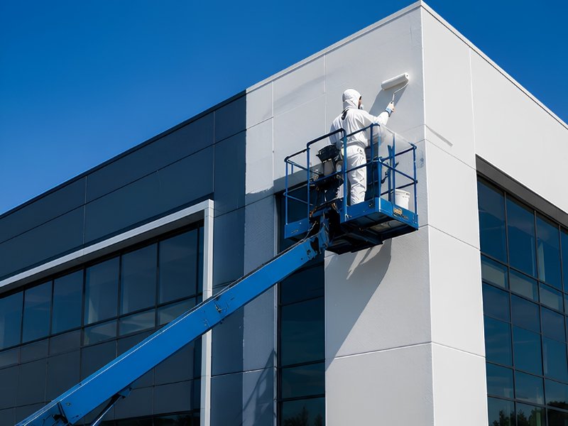 Commercial exterior painting project