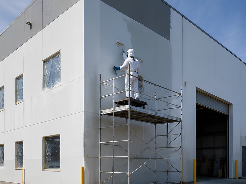 Commercial exterior painting project