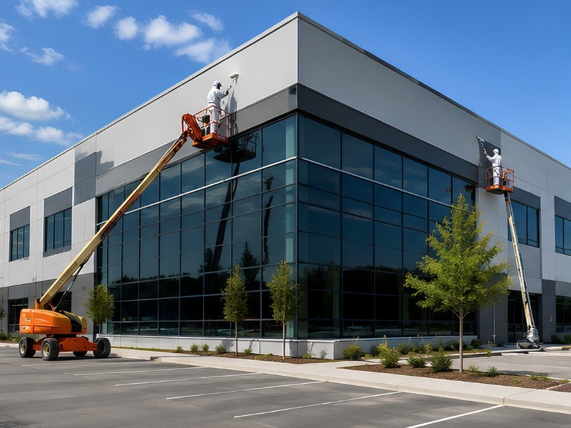 Commercial exterior painting project