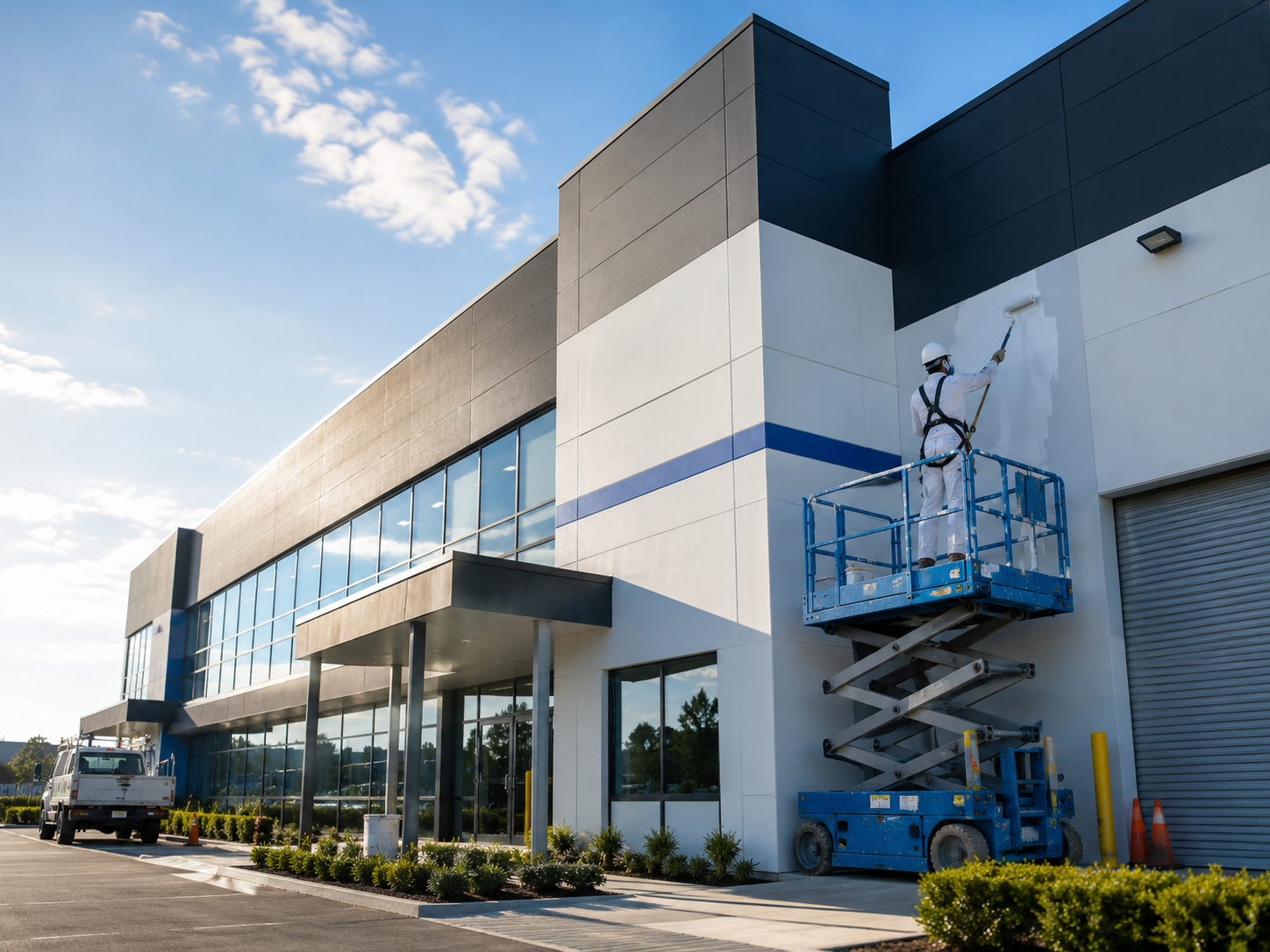 Commercial building painting project