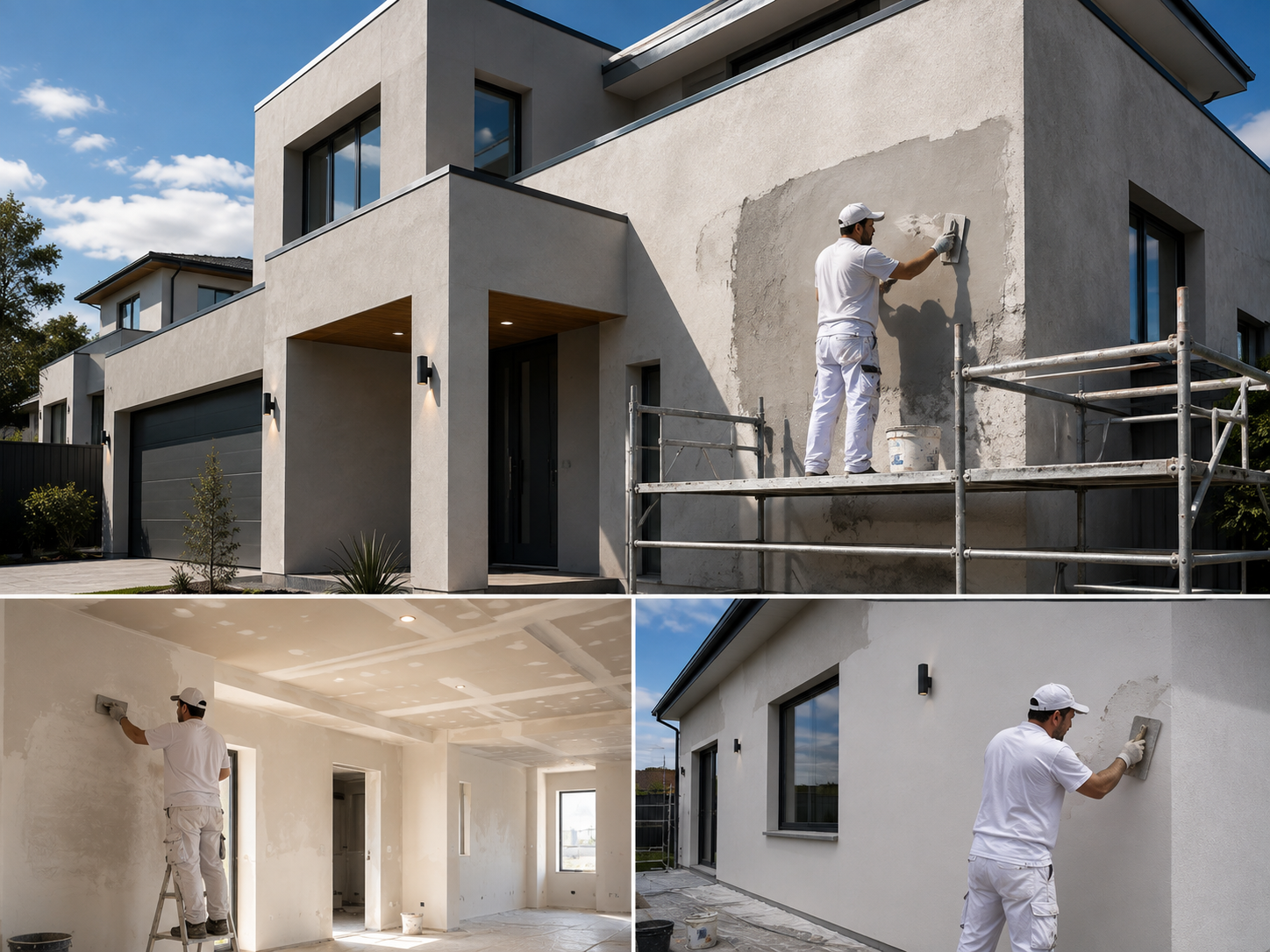 Indoor and outdoor plaster project