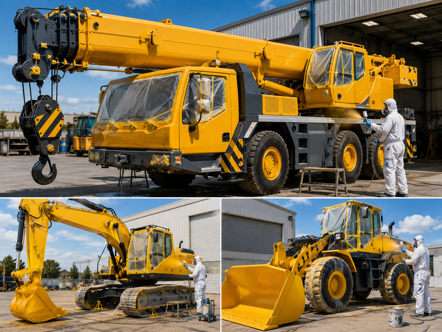 Crane and digger painting project