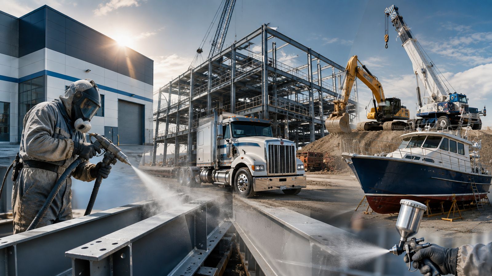 Commercial and industrial painting project in Auckland